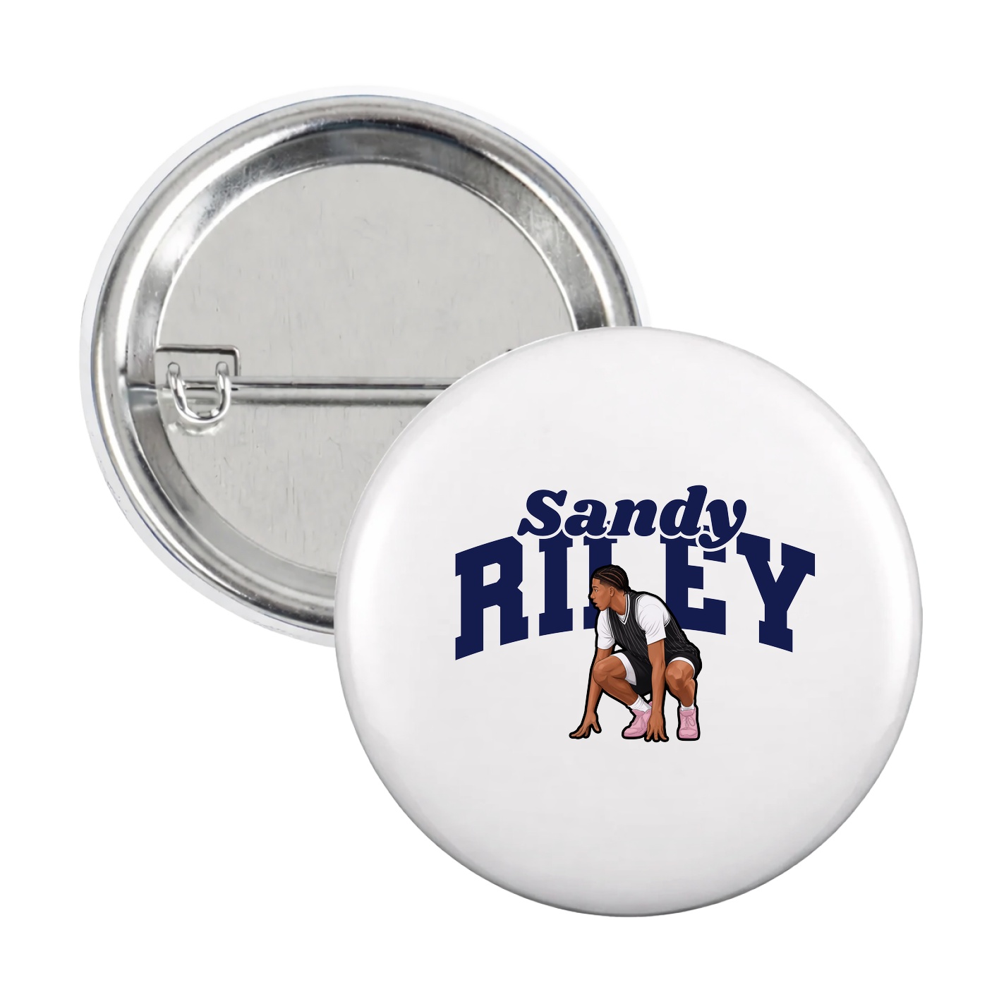 Game Day Button — Signature Arch in White