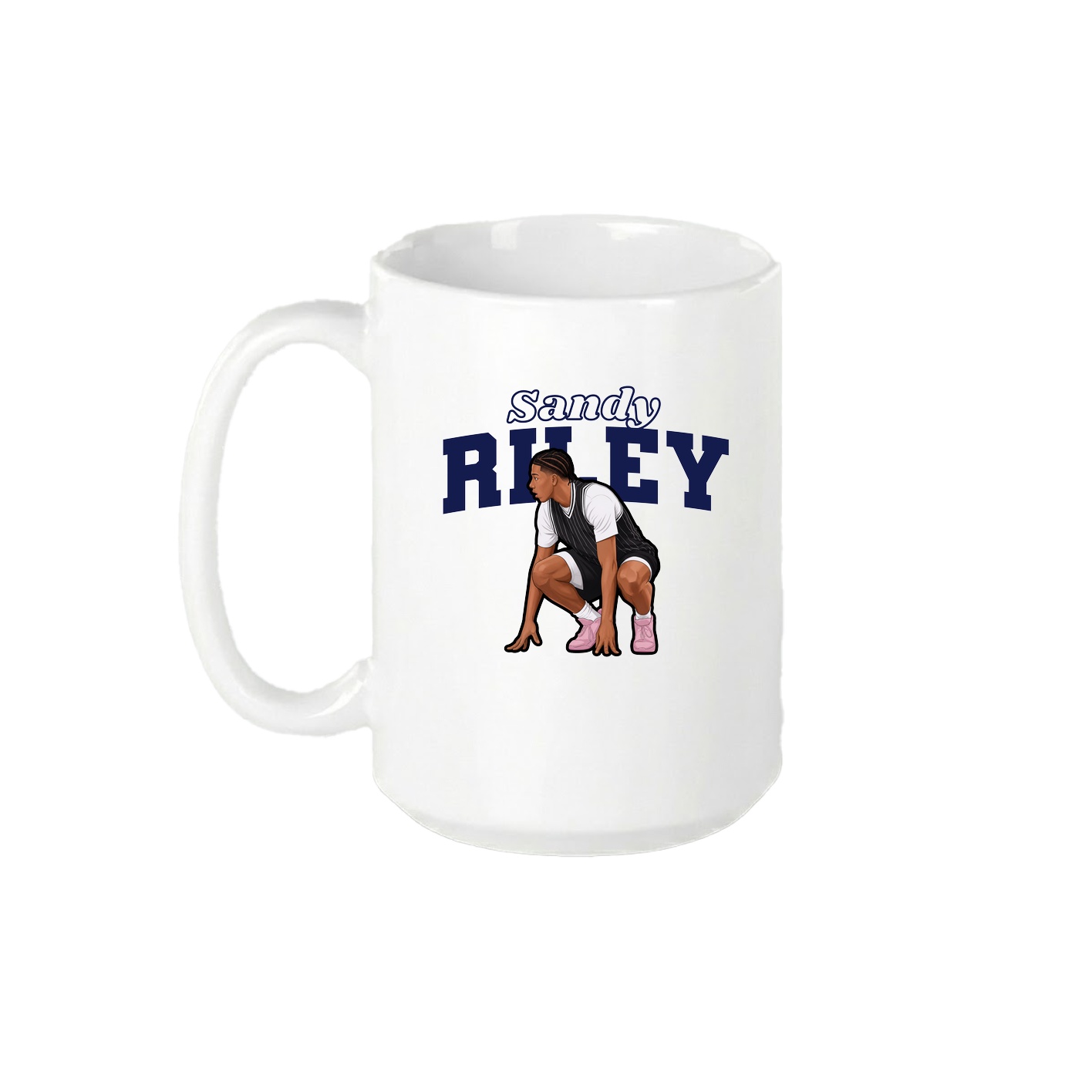 15oz Coffee Mug — Name Arch in White