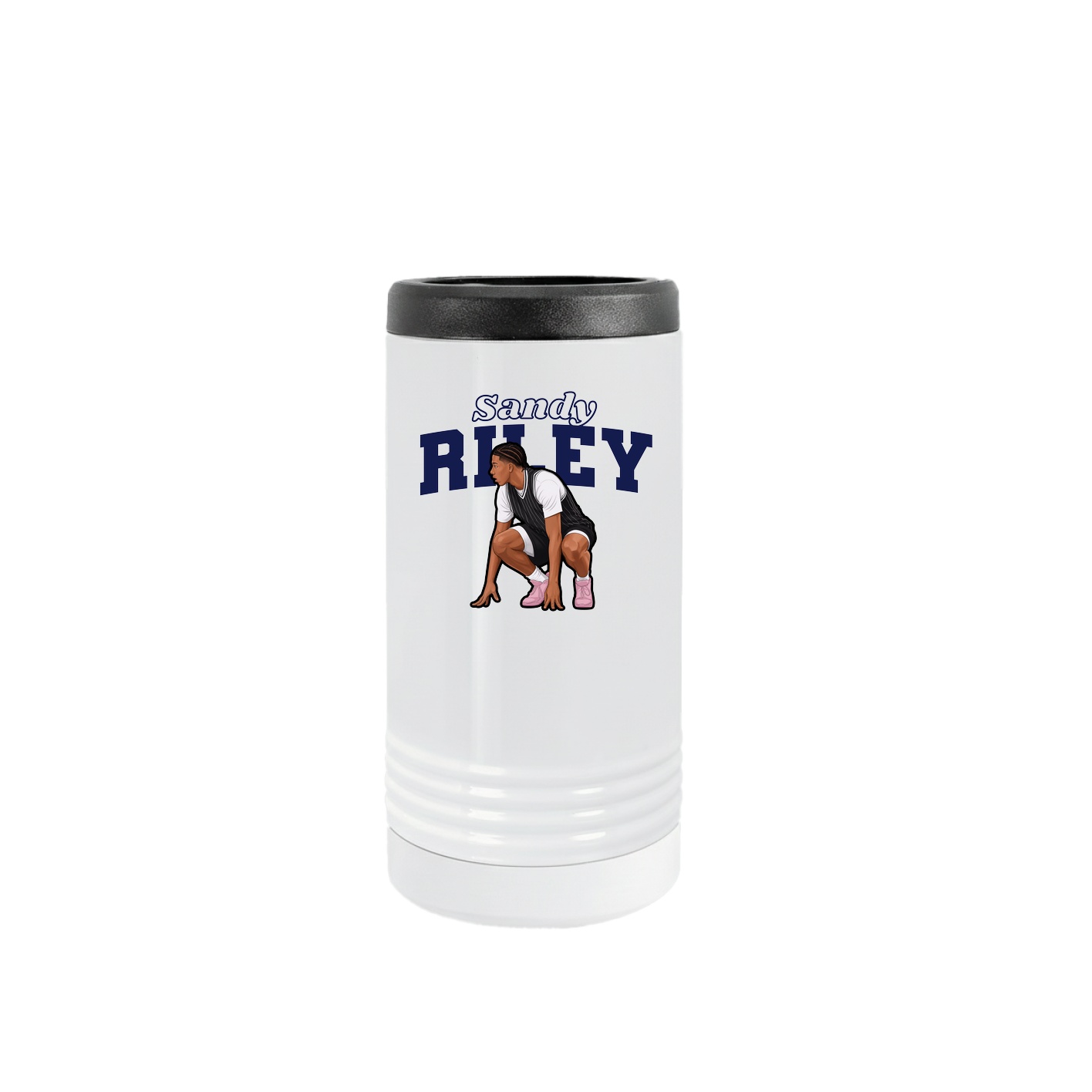 Slim Beverage Holder — Name Arch in White