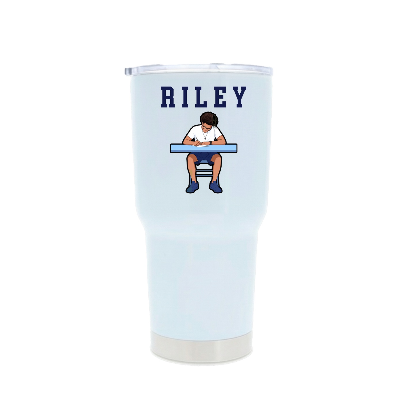 30oz Stainless Steel Tumbler — Shirsey in White