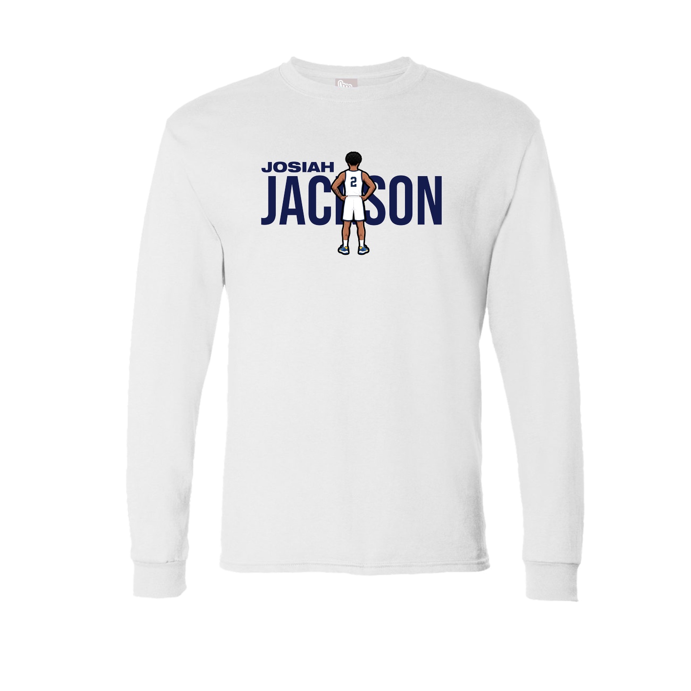 Long Sleeve Tee — Player Name in White