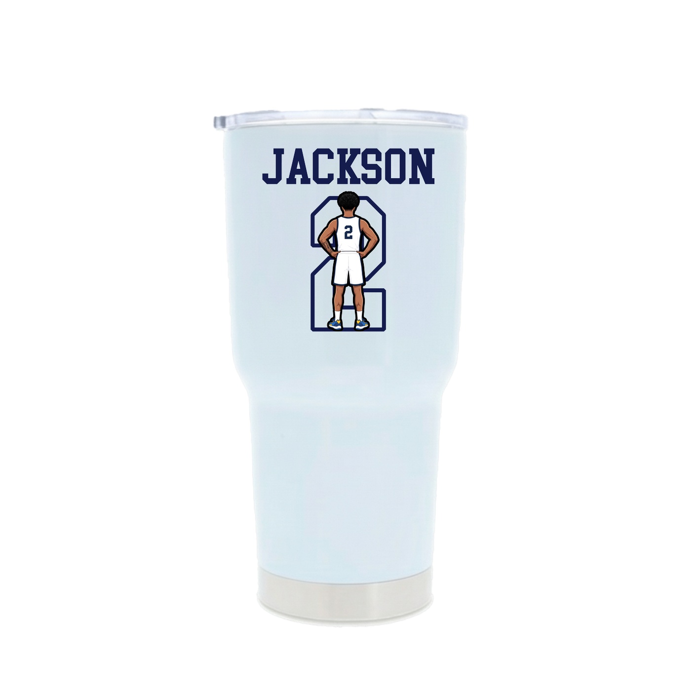 30oz Stainless Steel Tumbler — Shirsey in White