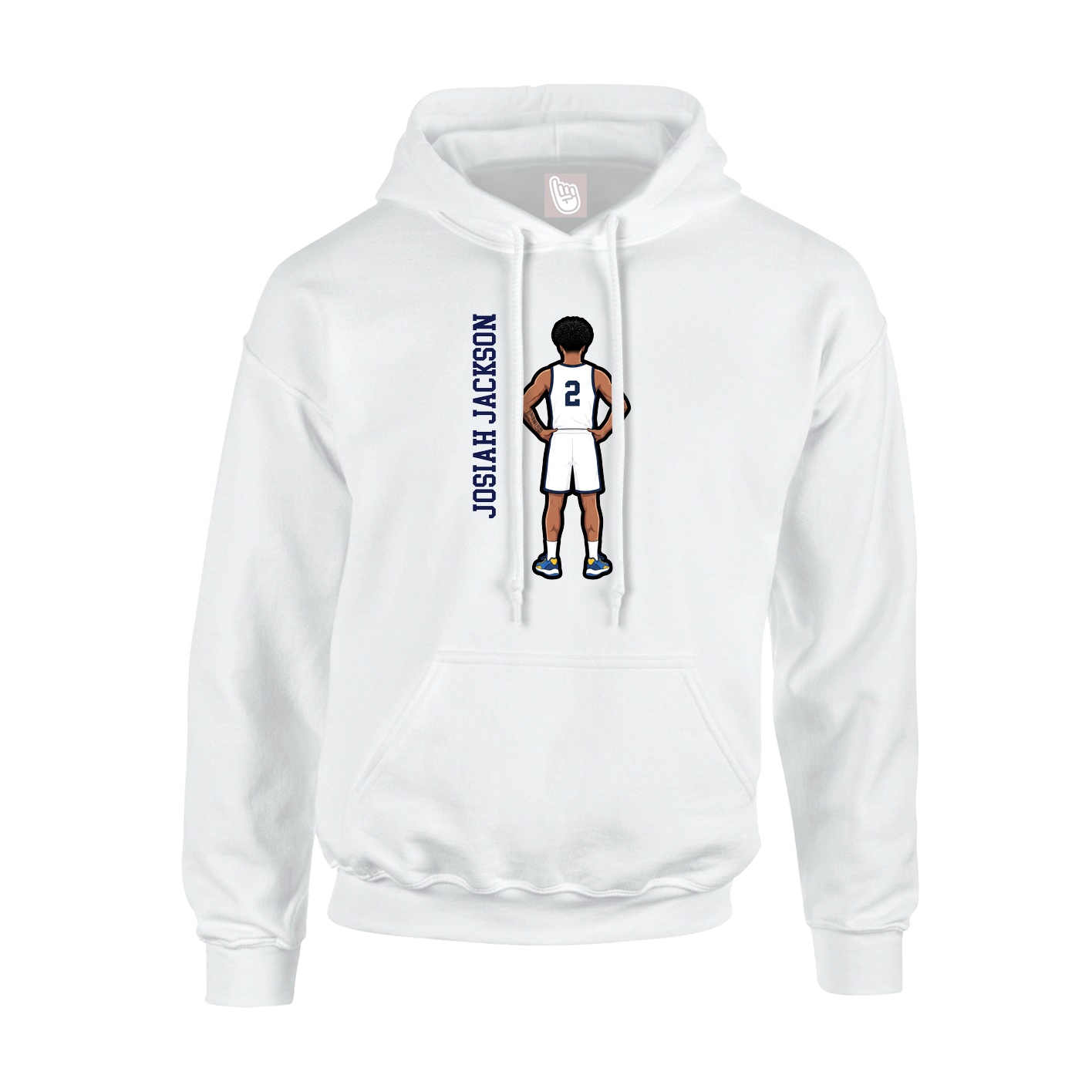 Youth Hoodie — Name Vertical in White