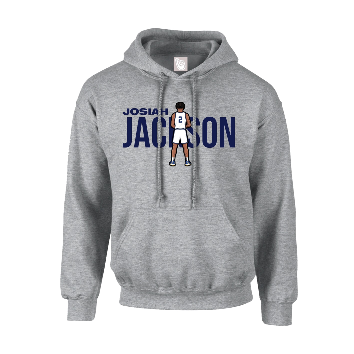 Hoodie — Player Name in Grey