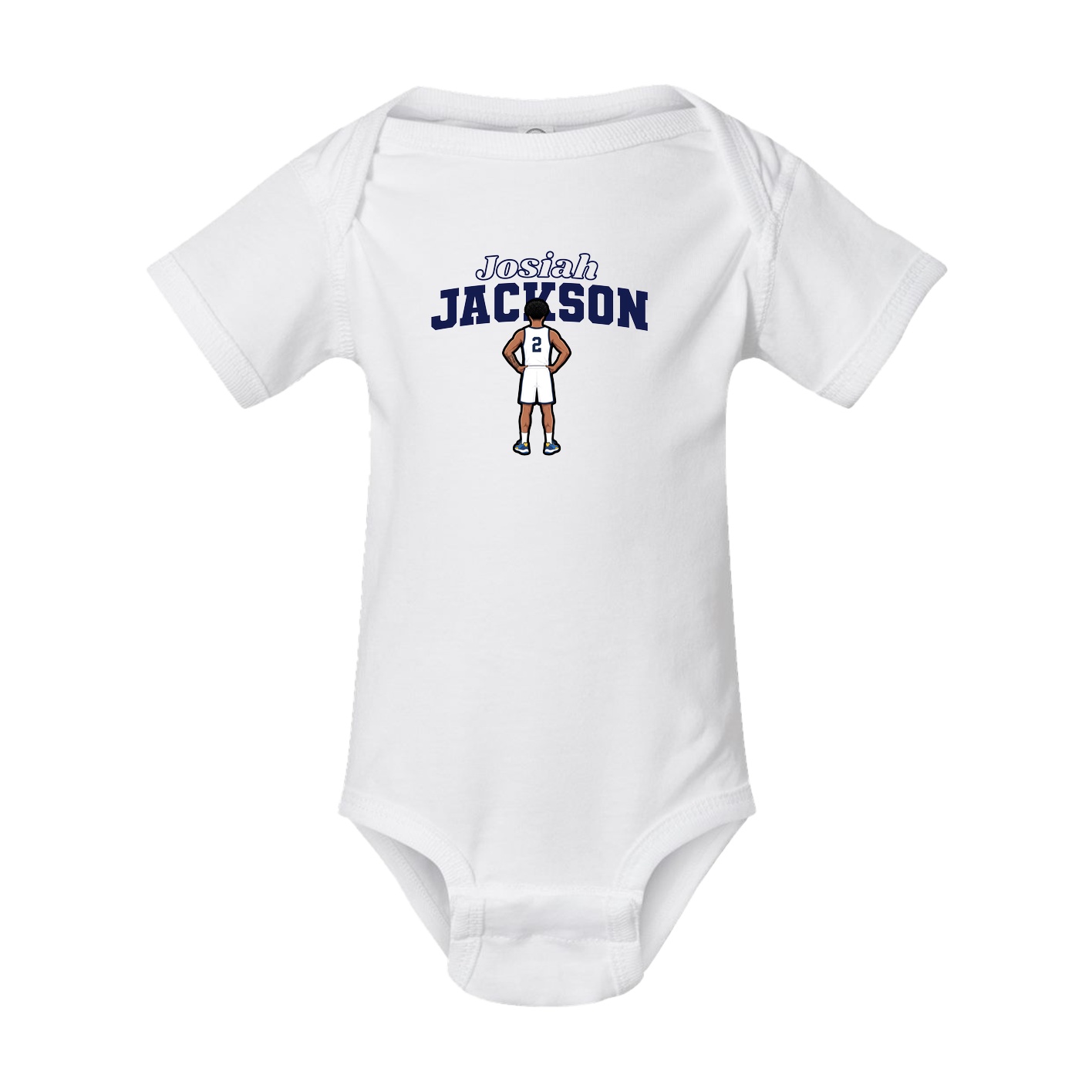 Baby Onesie — Name Arch in White