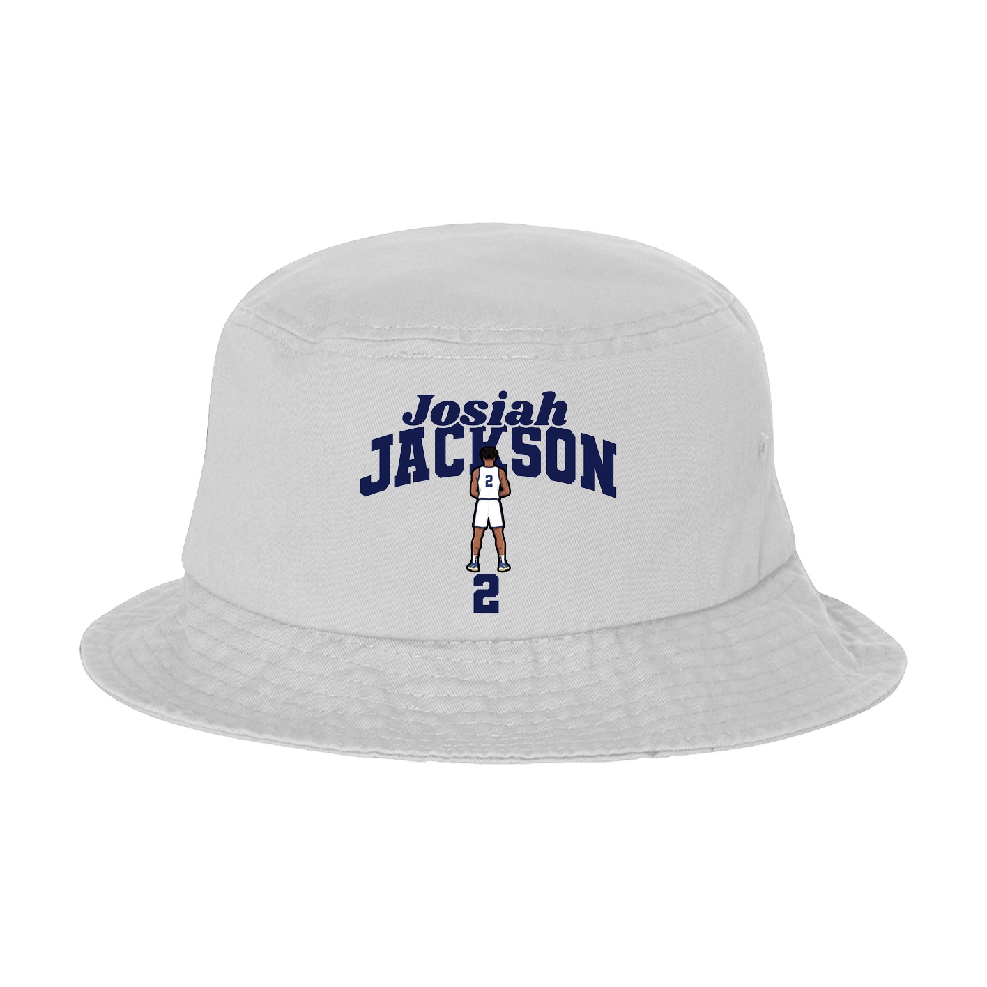 Bucket Cap — Signature Arch in White