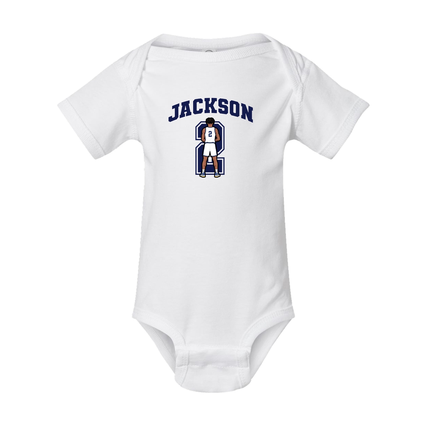 Baby Onesie — Number in White