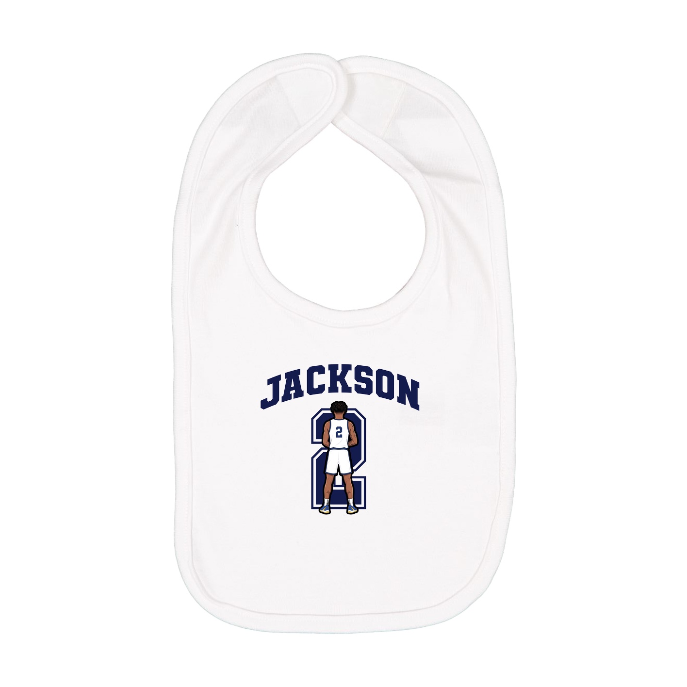 Infant Bib — Number in White