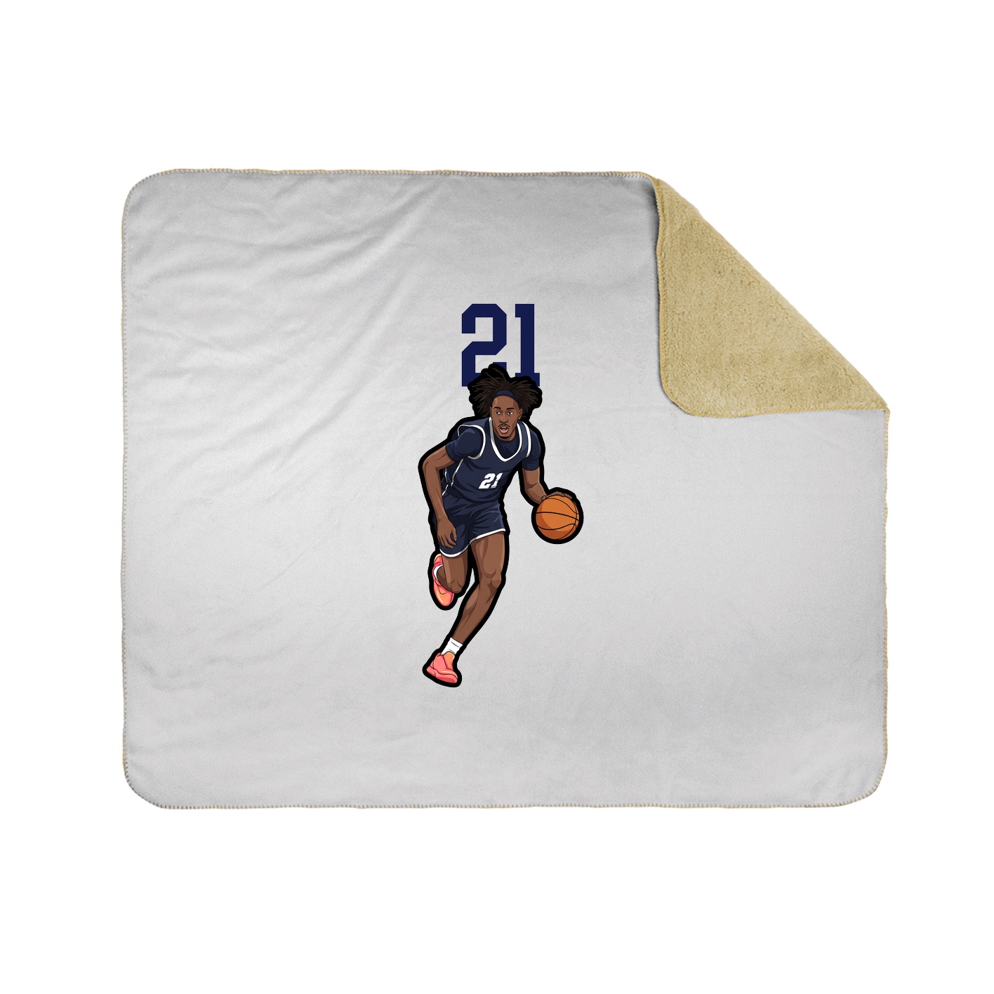 Throw Blanket — Number Top in White