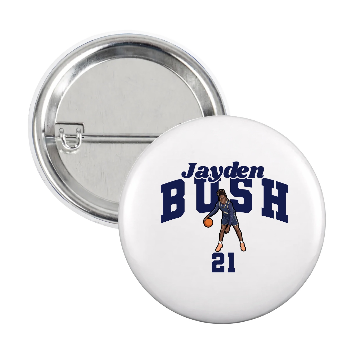 Game Day Button — Signature Arch in White