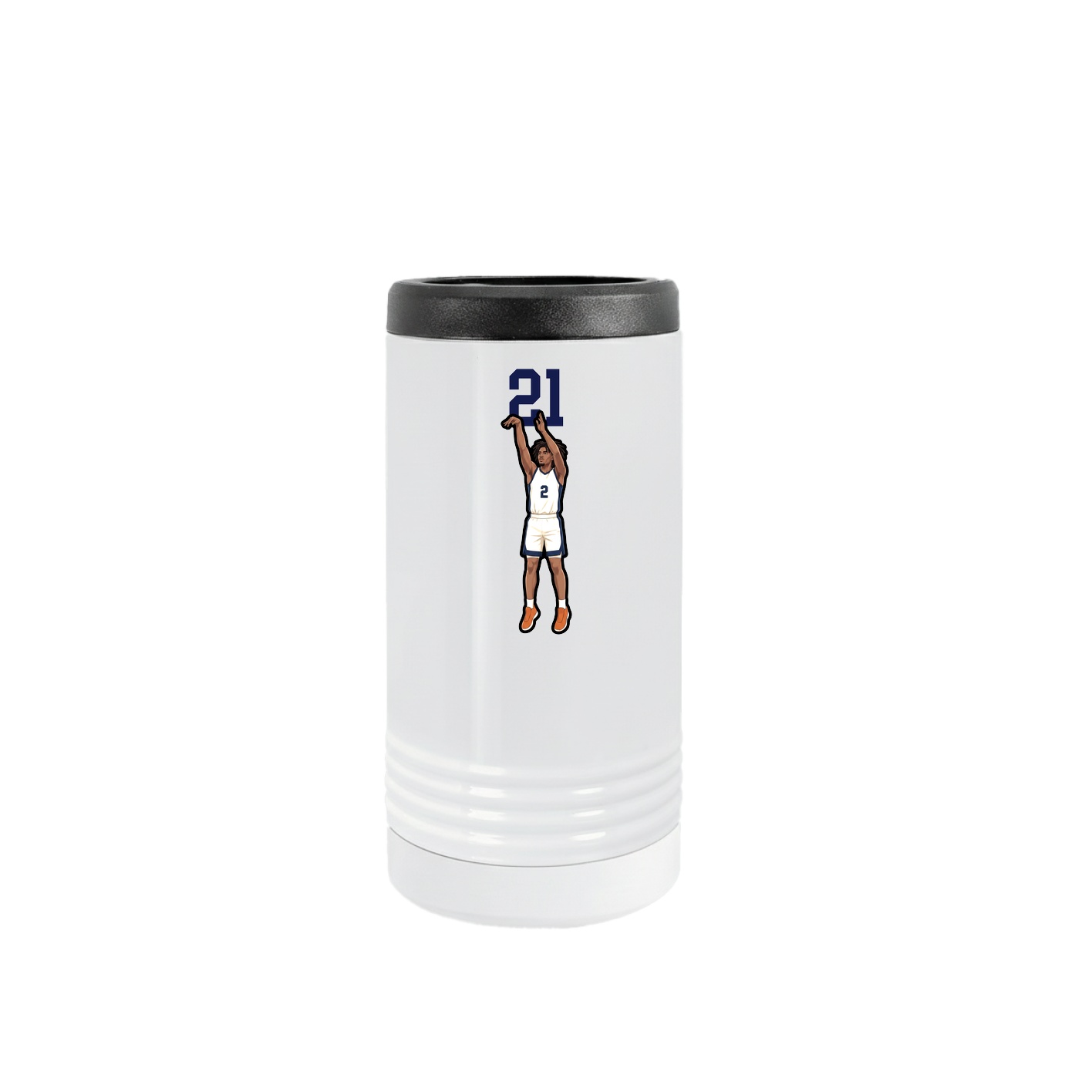 Slim Beverage Holder — Number Top in White