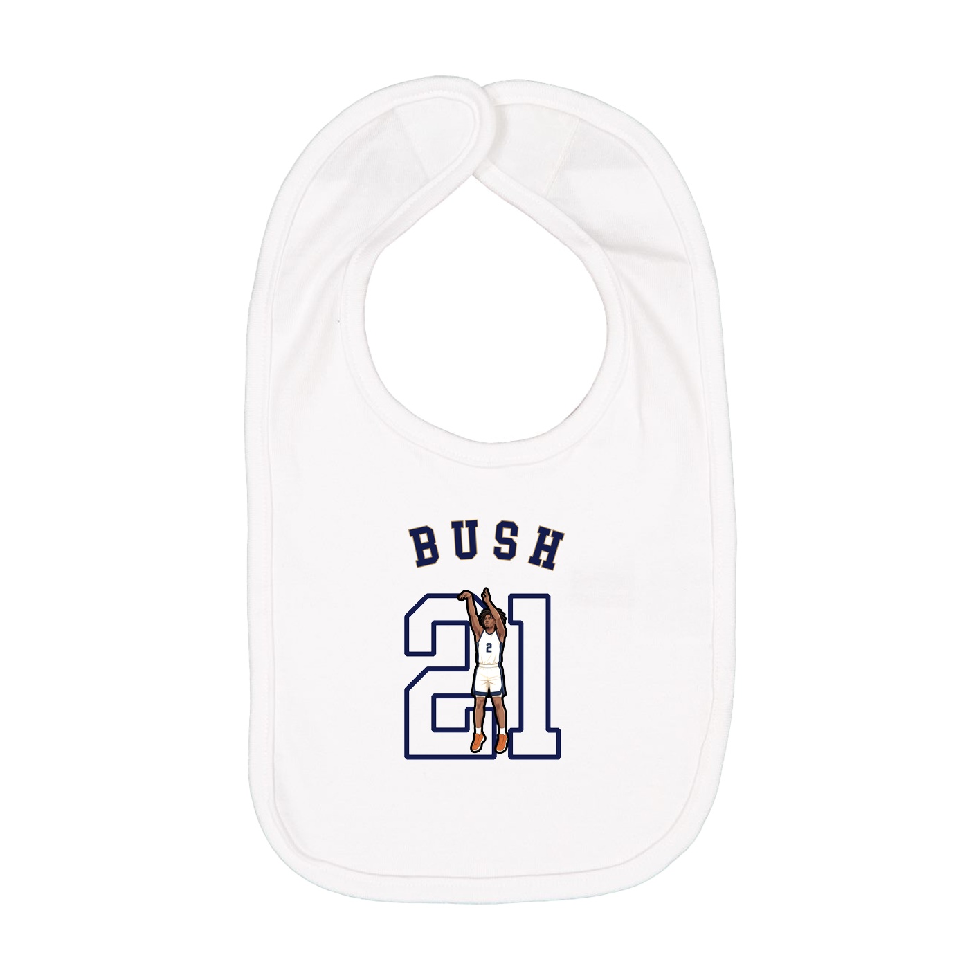Infant Bib — Shirsey Arch in White