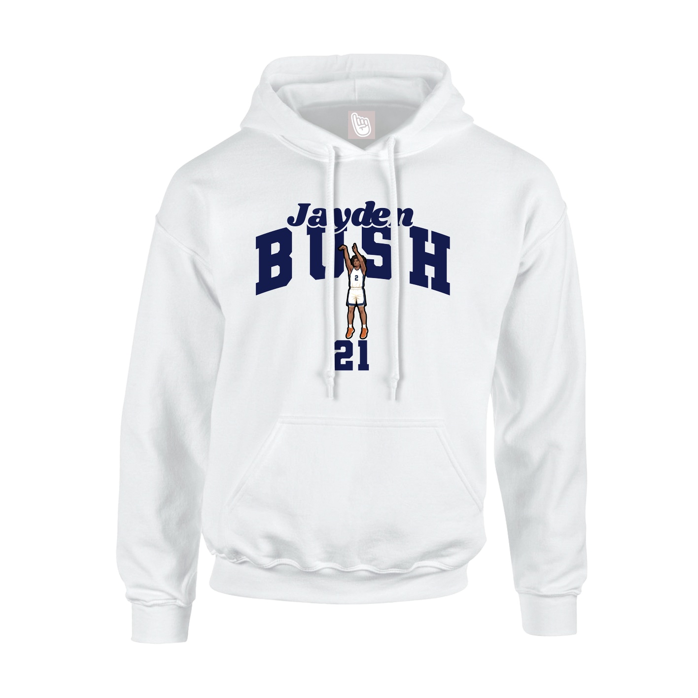 Youth Hoodie — Signature Arch in White