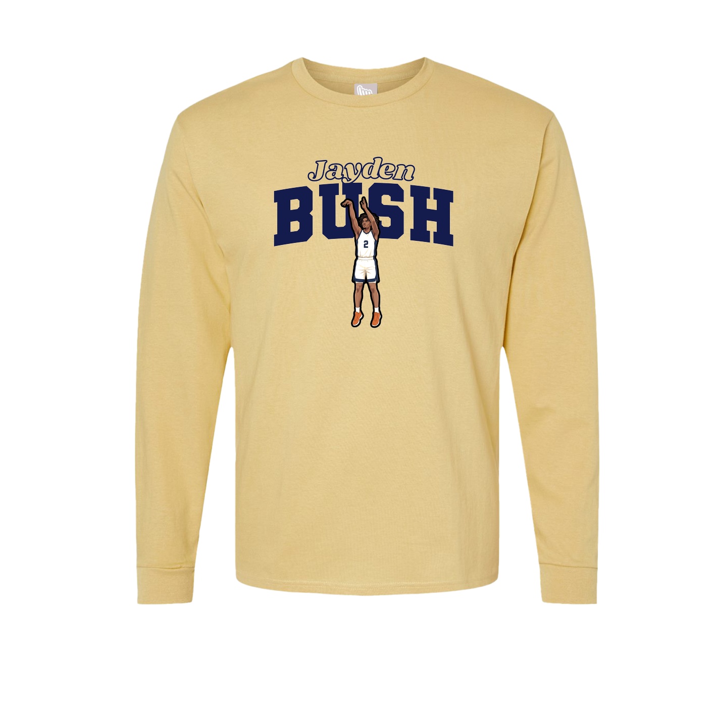 Long Sleeve Tee — Name Arch in Vegas Gold