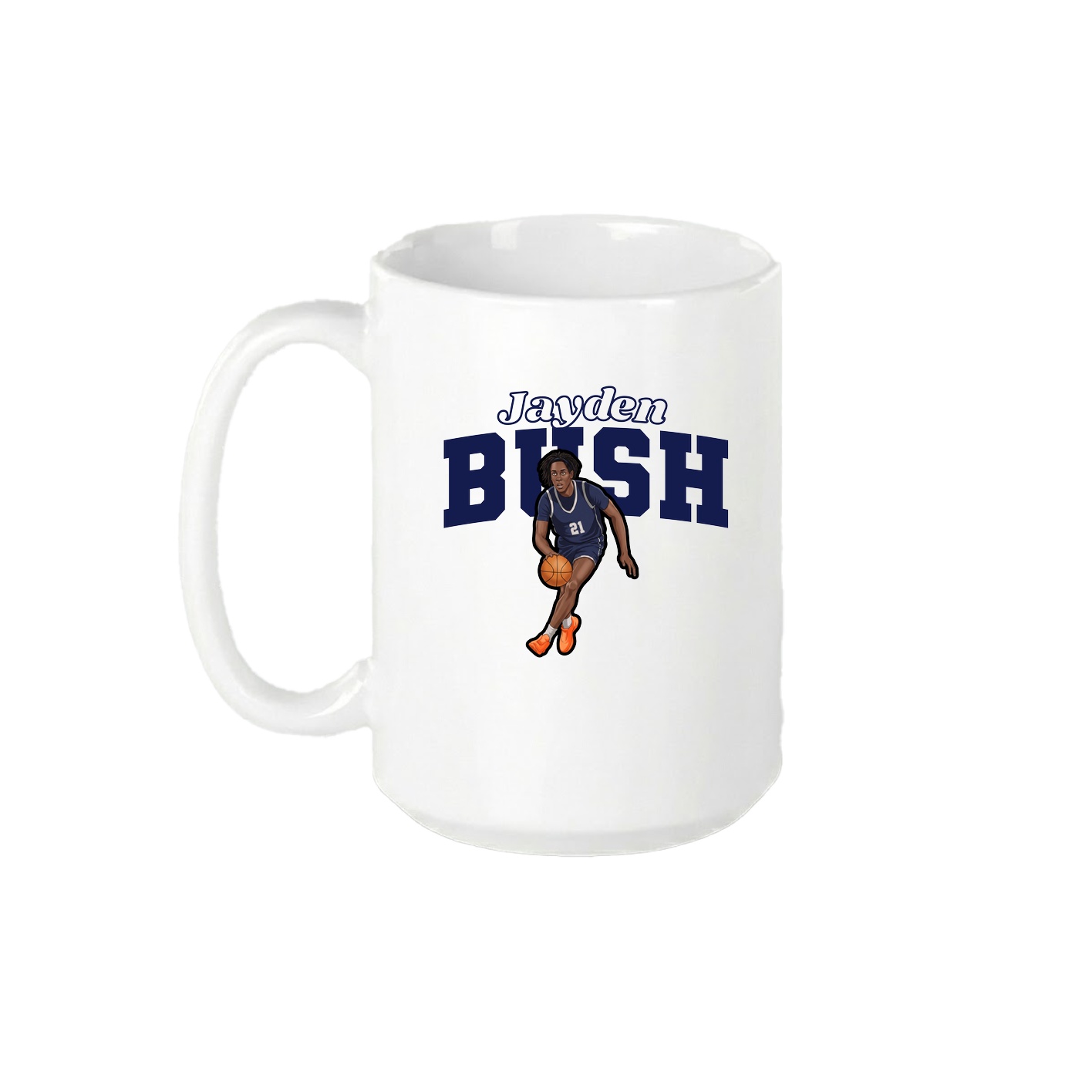 15oz Coffee Mug — Name Arch in White