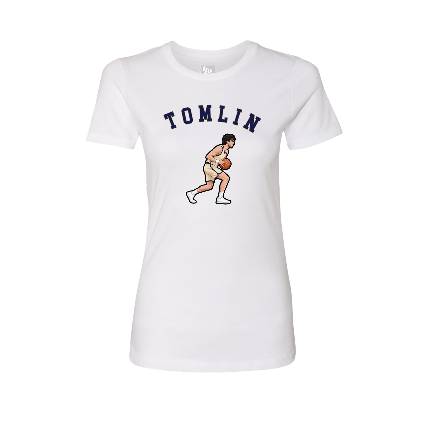 Fitted Women's Tee — Shirsey Arch in White
