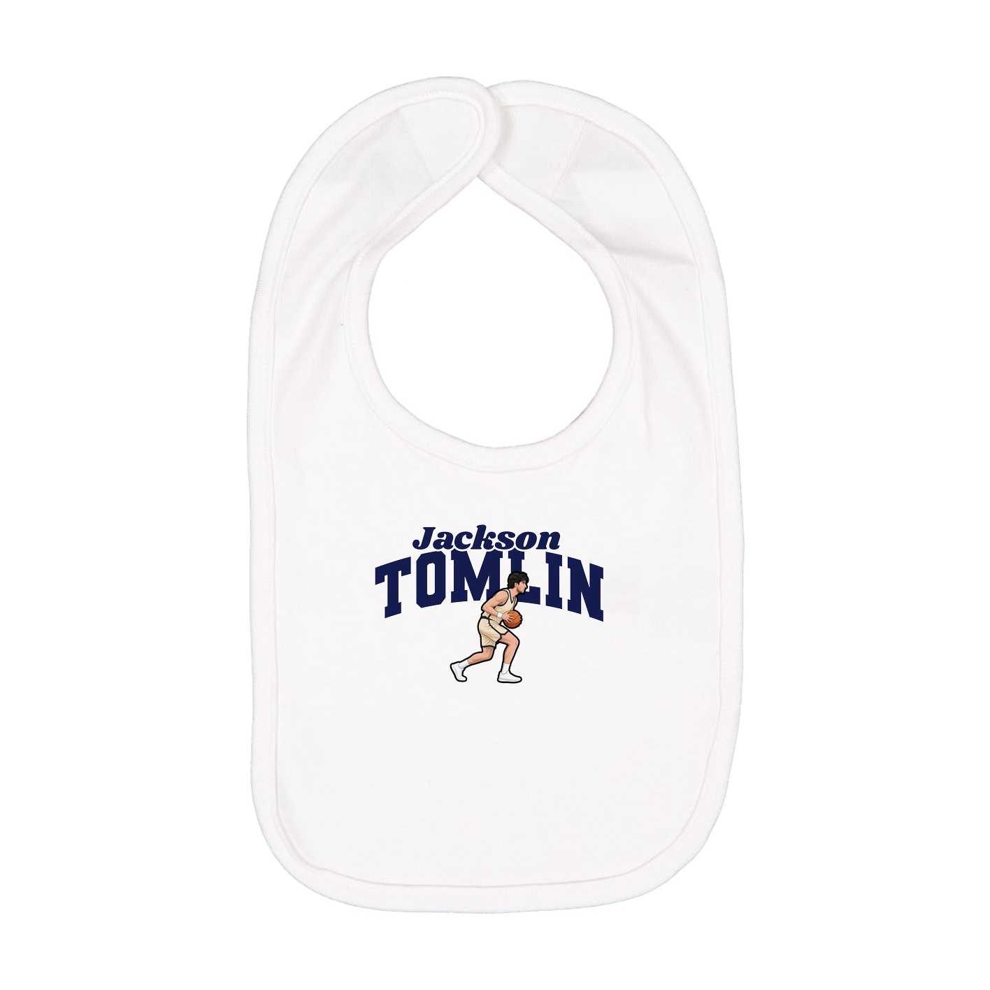 Infant Bib — Signature Arch in White