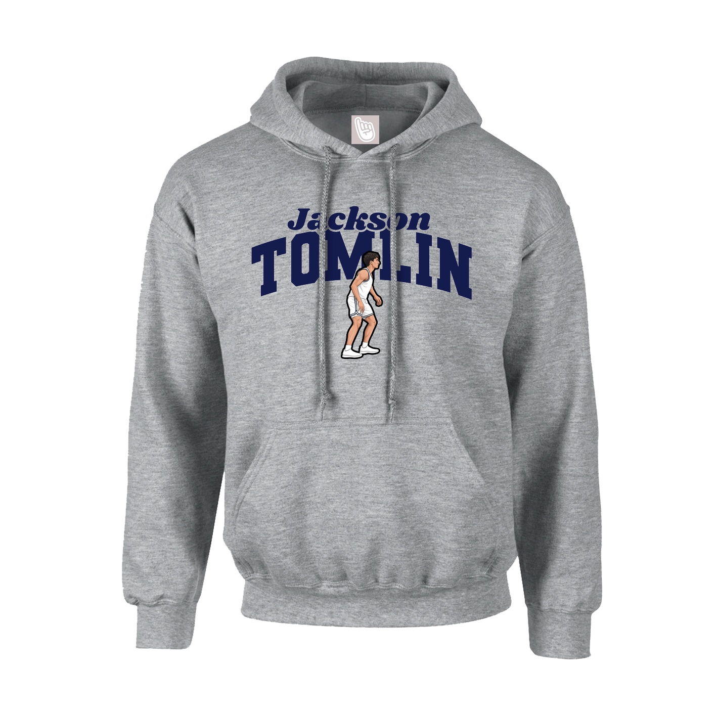 Youth Hoodie — Signature Arch in Grey