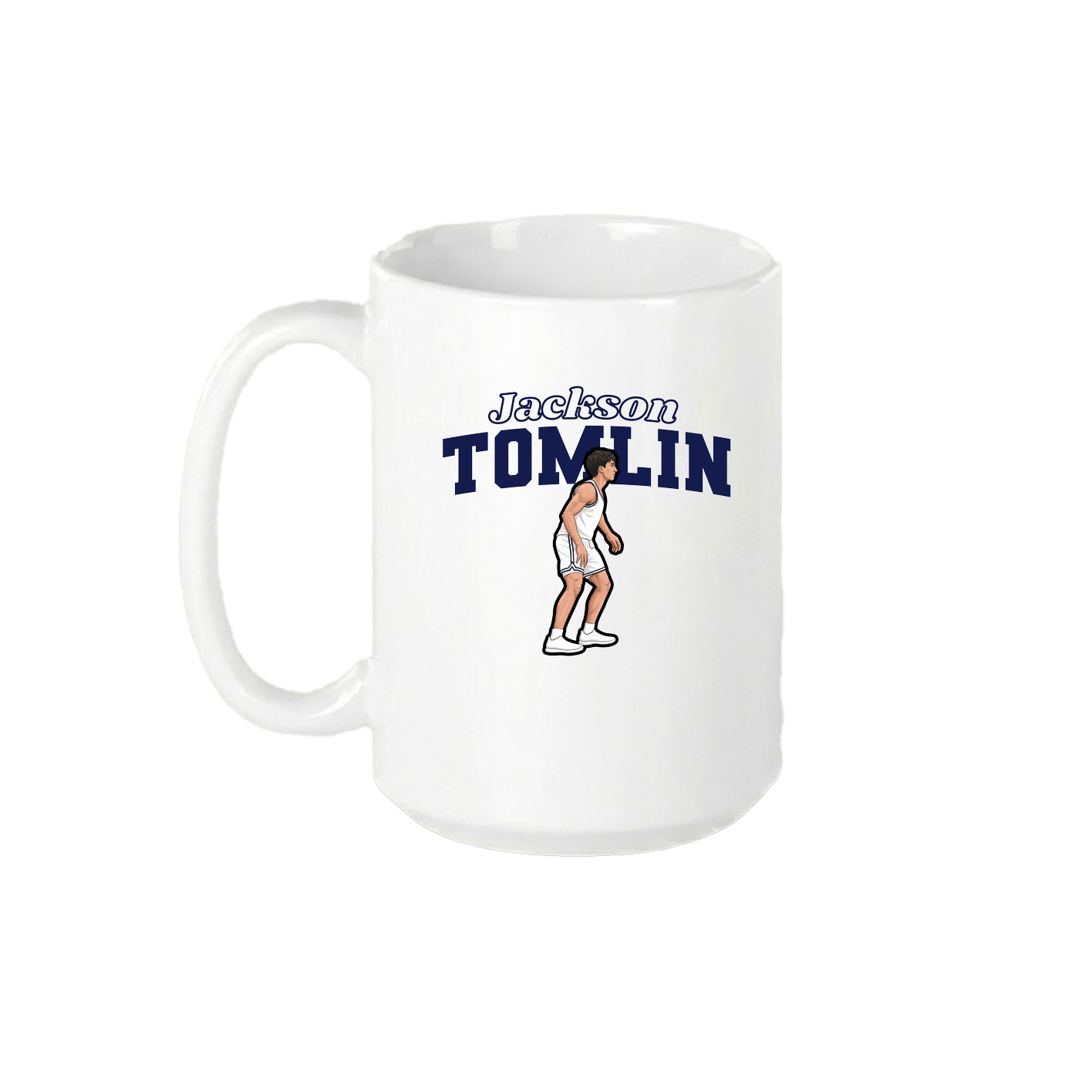 15oz Coffee Mug — Name Arch in White