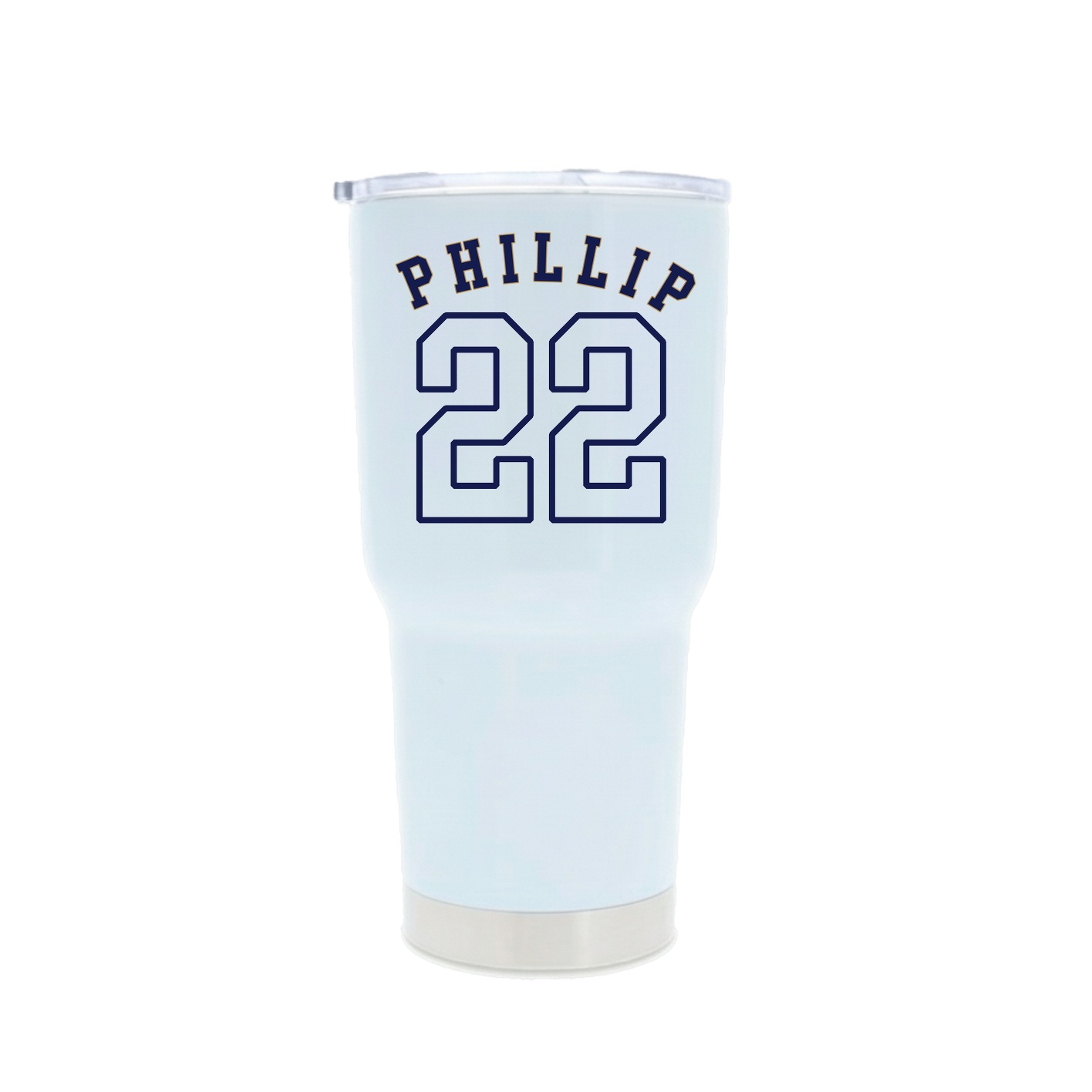 30oz Stainless Steel Tumbler — Shirsey Arch in White
