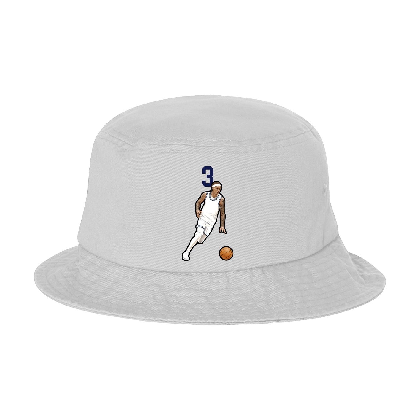Bucket Cap — Number Top in White