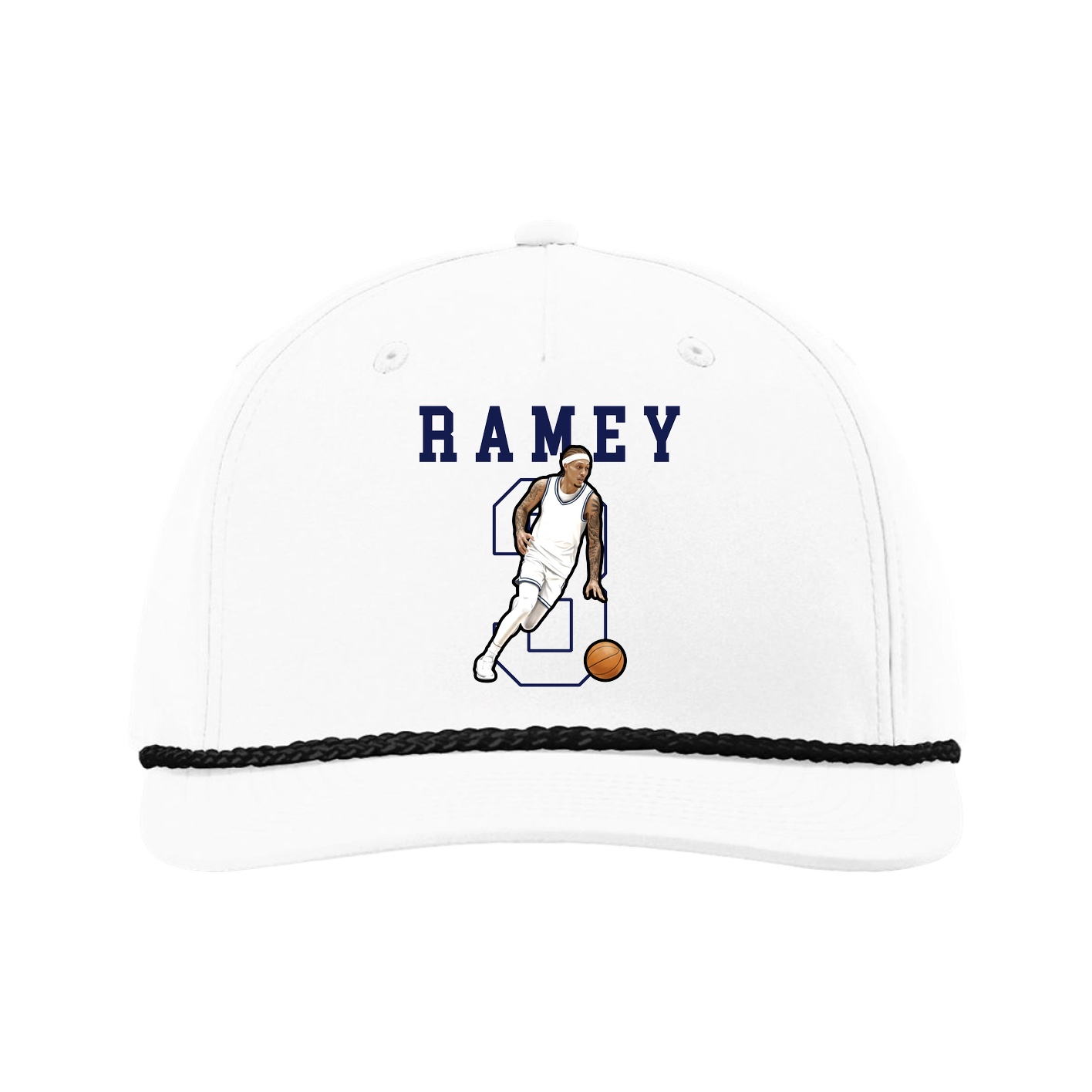 Five-Panel Classic Rope Cap — Shirsey in White