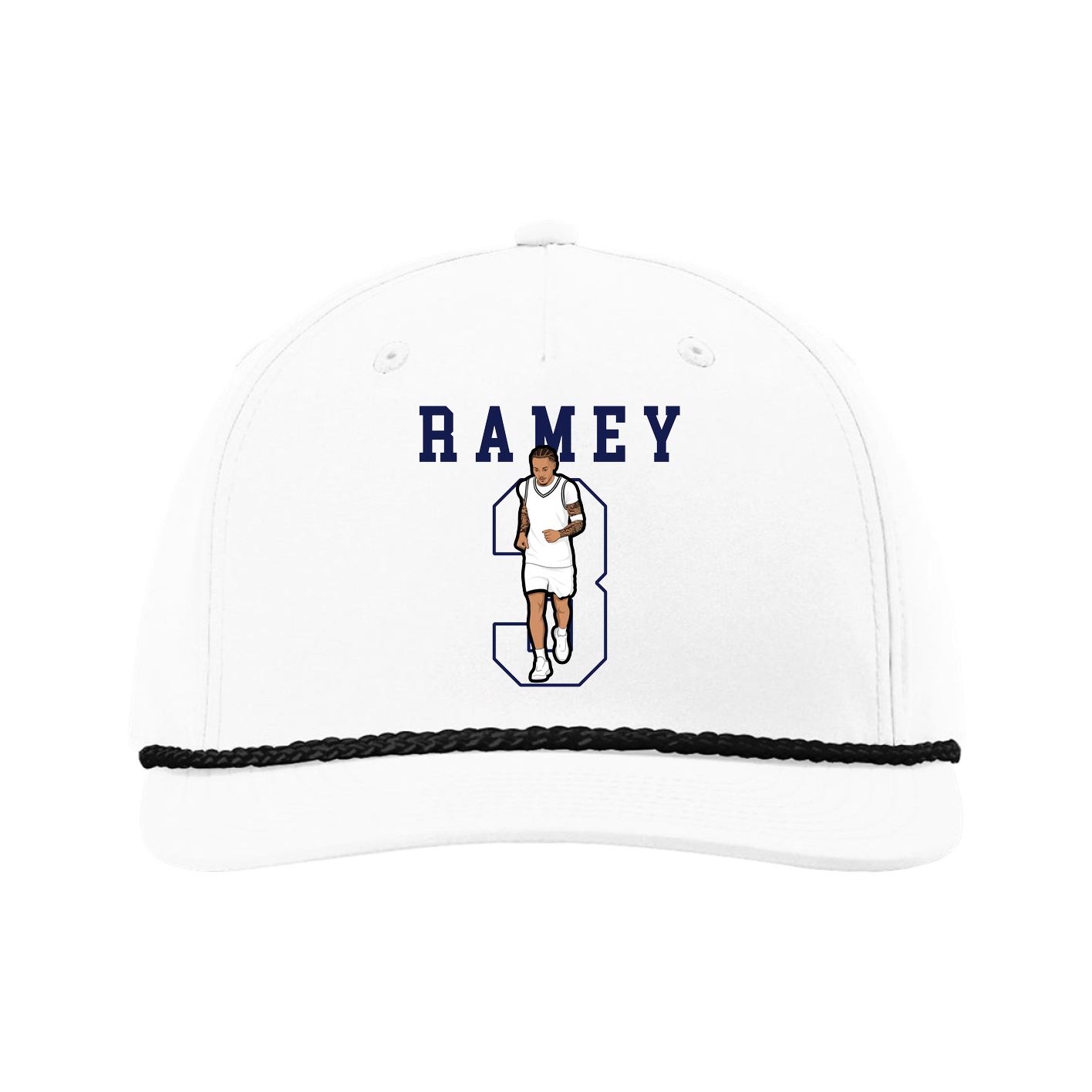 Five-Panel Classic Rope Cap — Shirsey in White