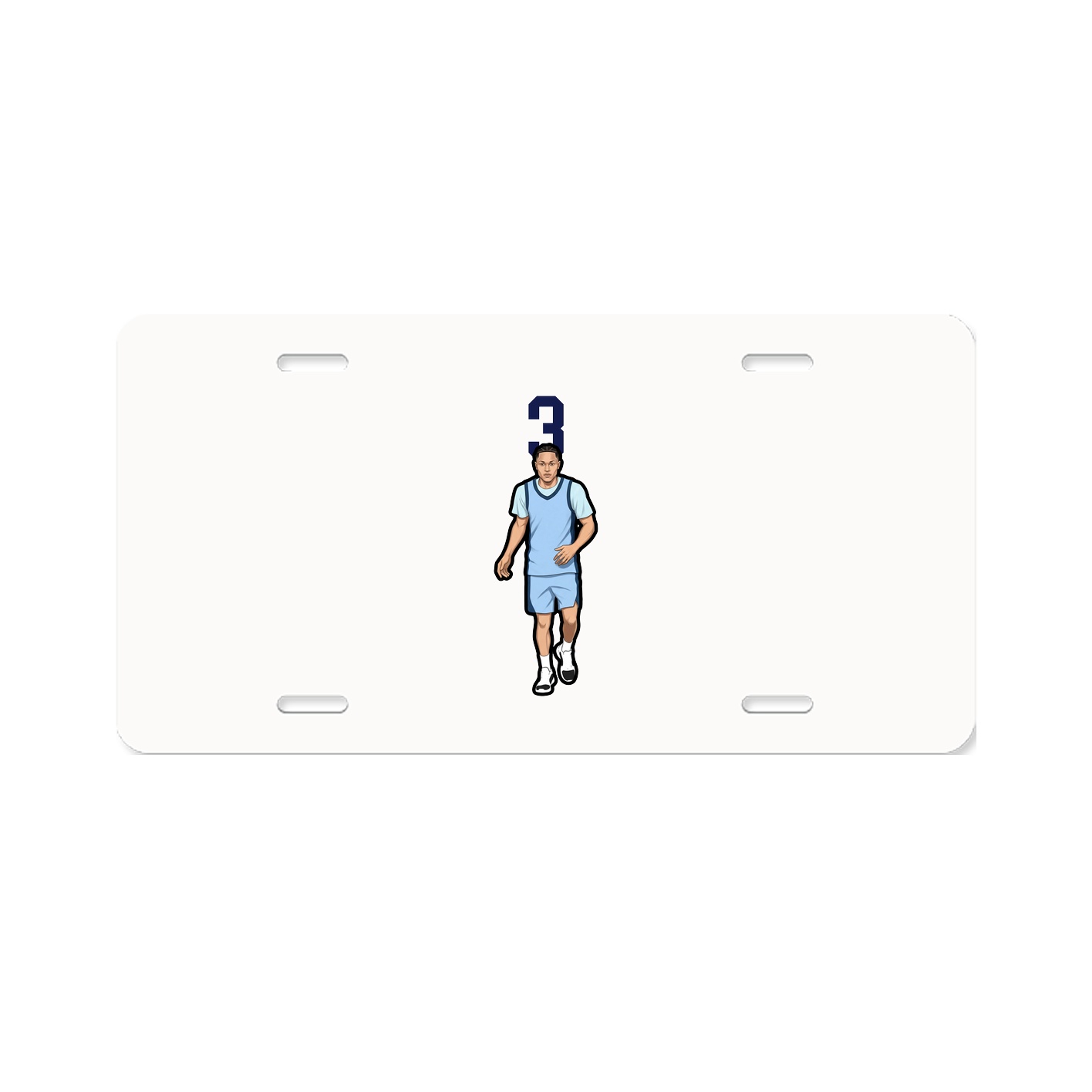 License Plate — Number Top in Classic