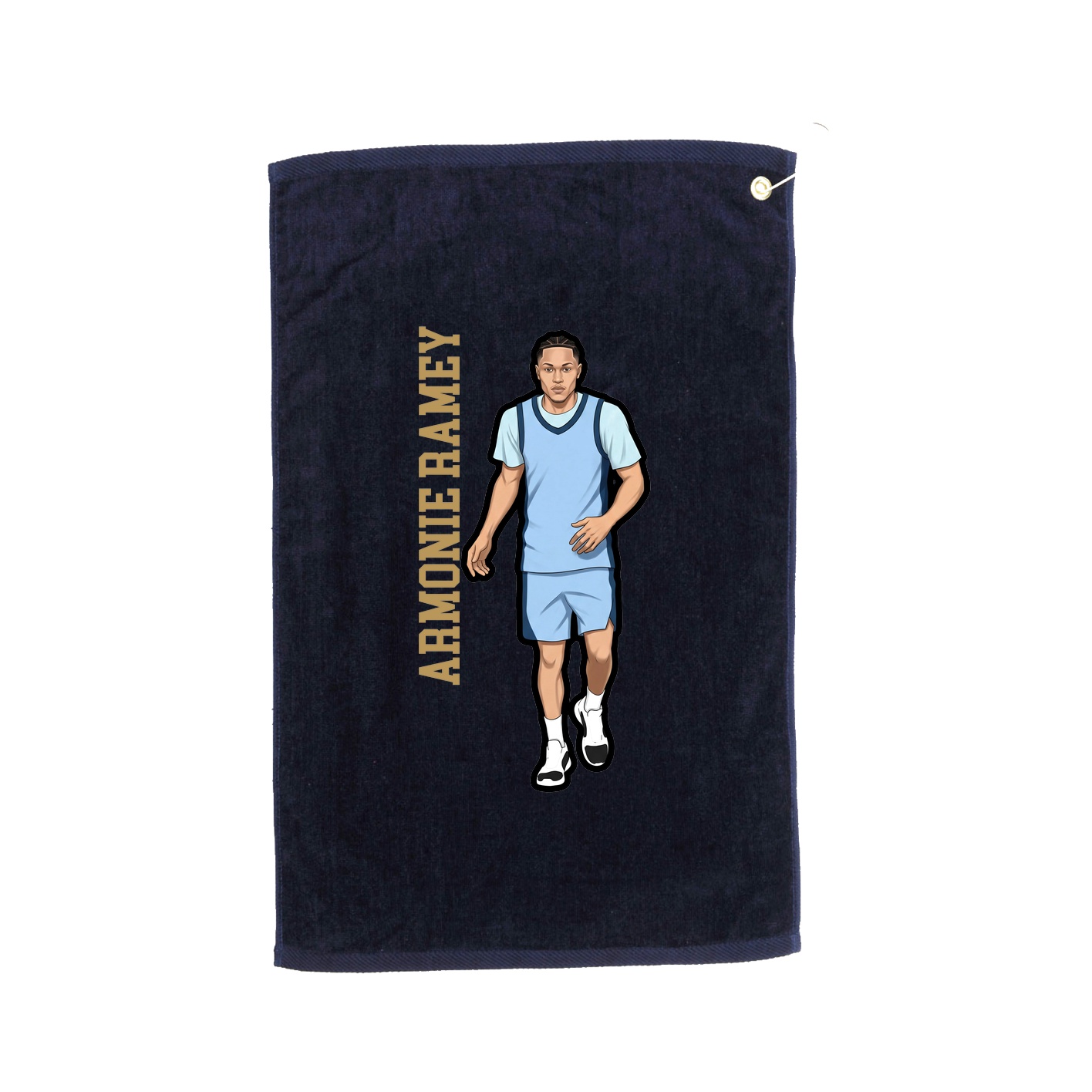 Golf Towel — Name Vertical in Navy