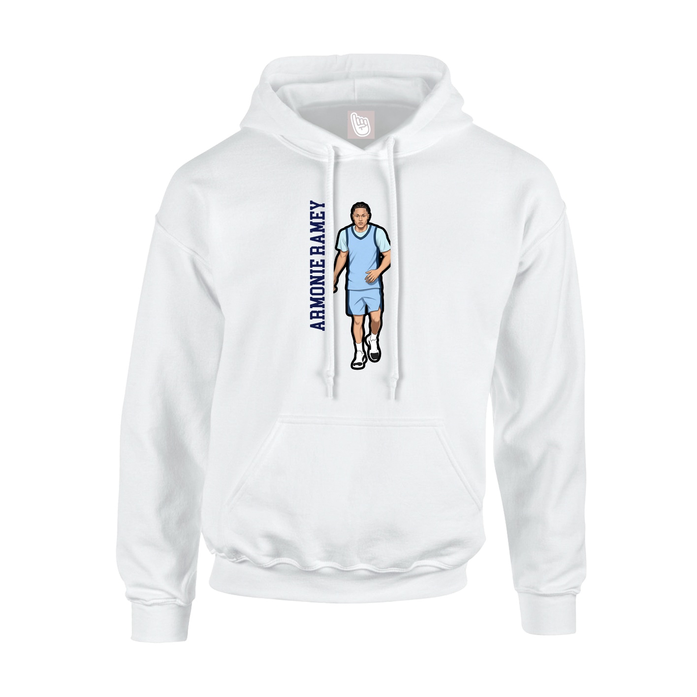 Youth Hoodie — Name Vertical in White