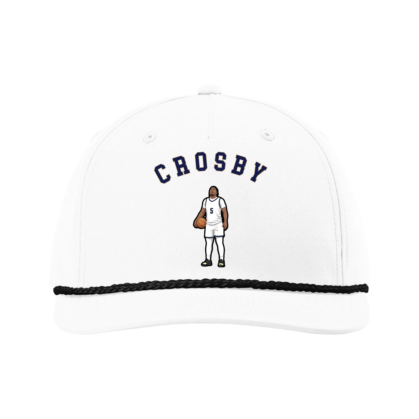Five-Panel Classic Rope Cap — Shirsey Arch in White
