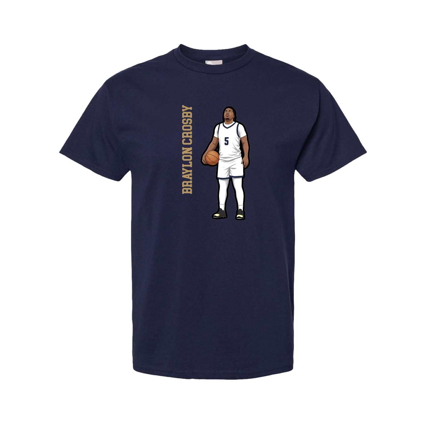 Youth Tee — Name Vertical in Navy