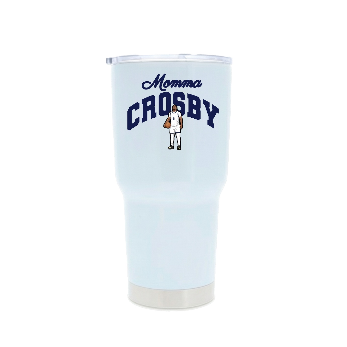 30oz Stainless Steel Tumbler — Mothers Day Arch in White