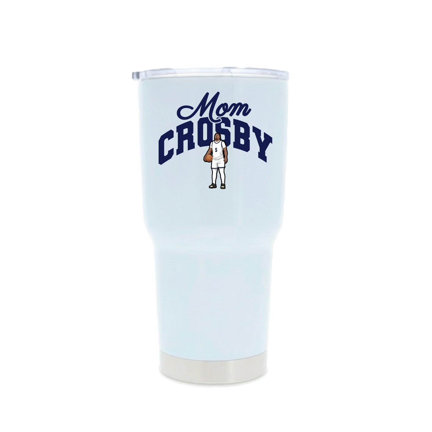 30oz Stainless Steel Tumbler — Mothers Day Arch in White