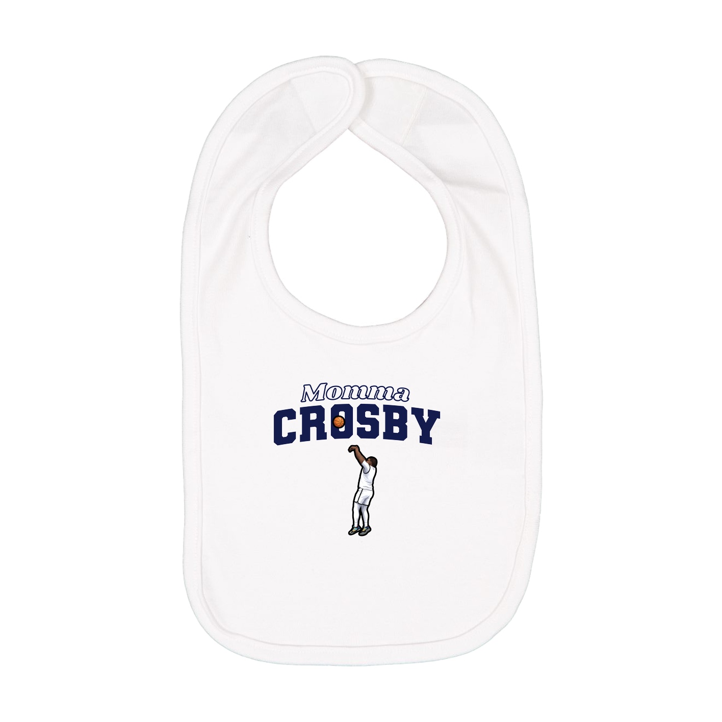 Infant Bib — Mothers Day Block in White