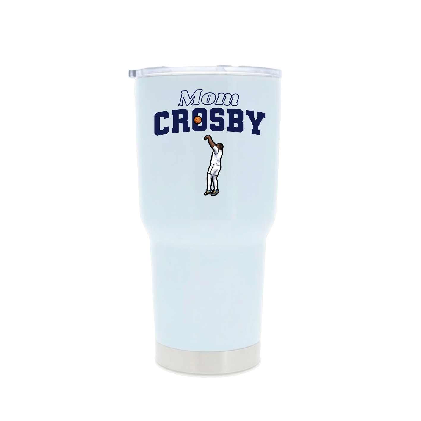 30oz Stainless Steel Tumbler — Mothers Day Block in White