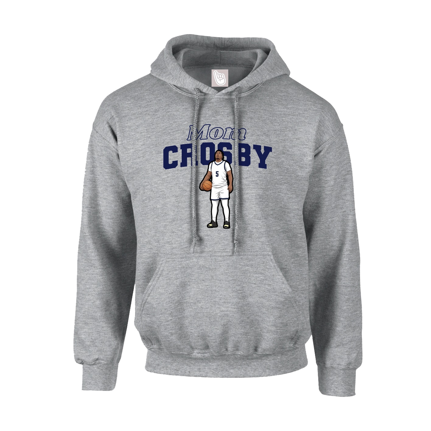 Hoodie — Mothers Day Block in Grey