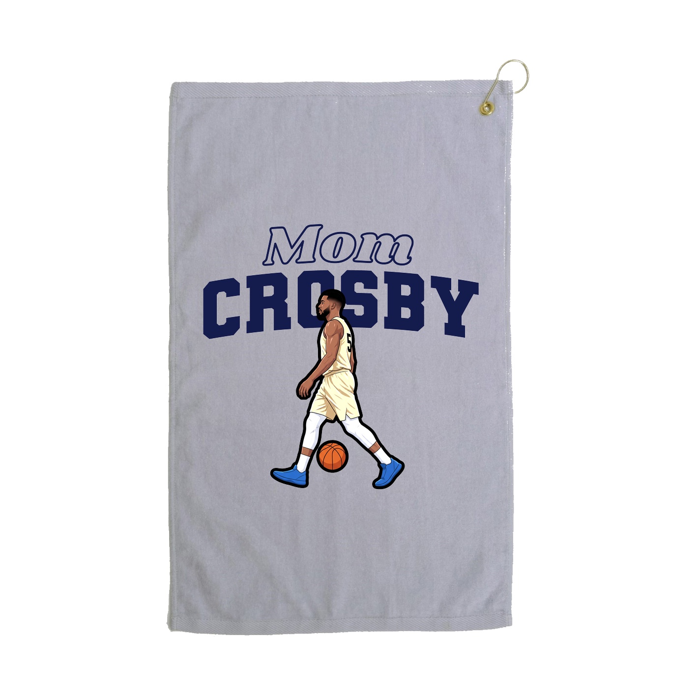 Golf Towel — Mothers Day Block in Grey