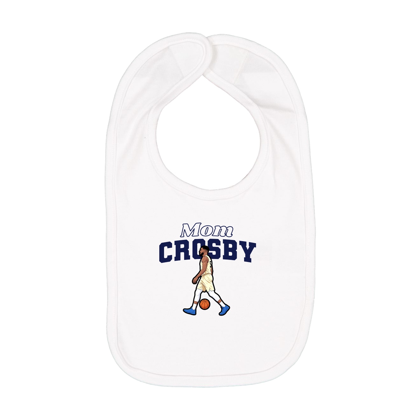 Infant Bib — Mothers Day Block in White