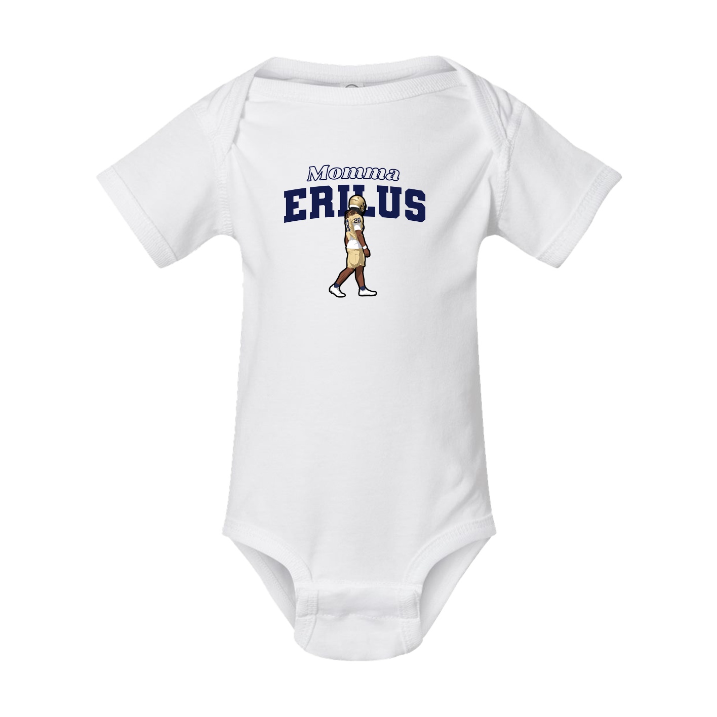 Baby Onesie — Mothers Day Block in White