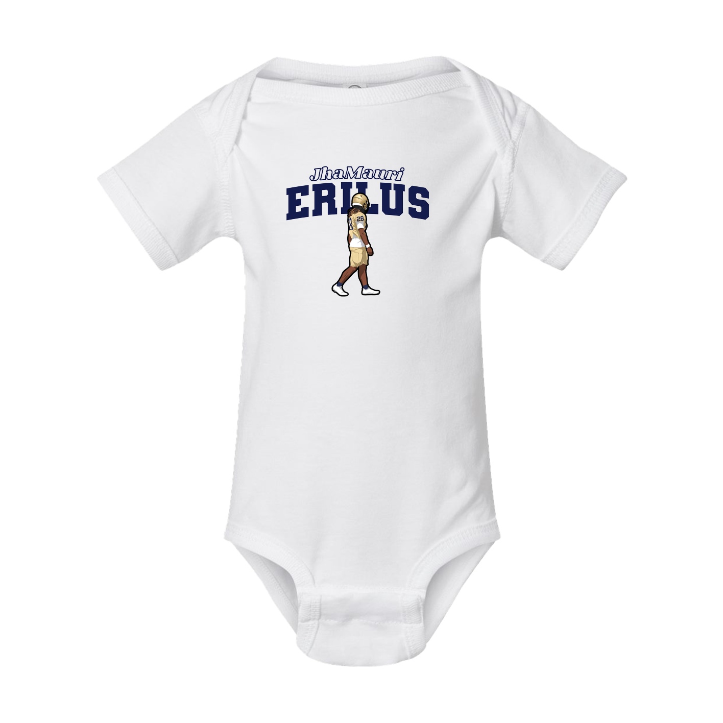 Baby Onesie — Name Arch in White