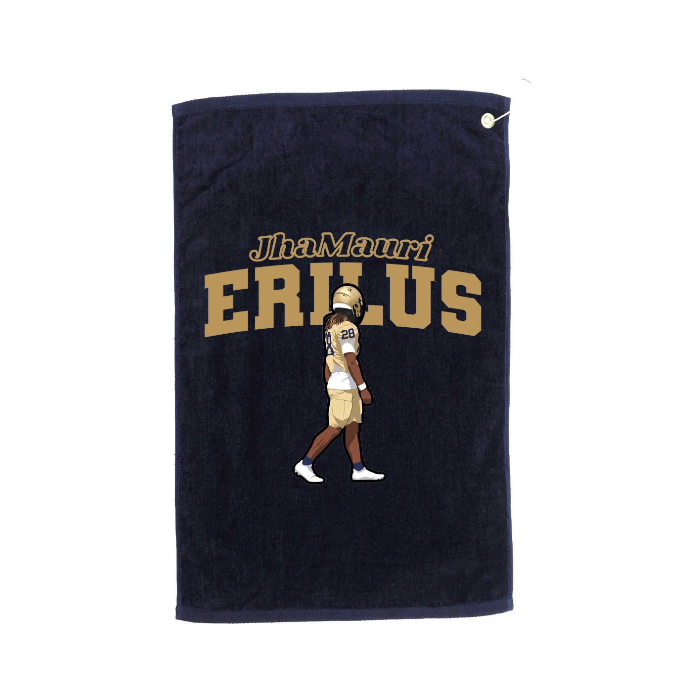 Golf Towel — Name Arch in Navy