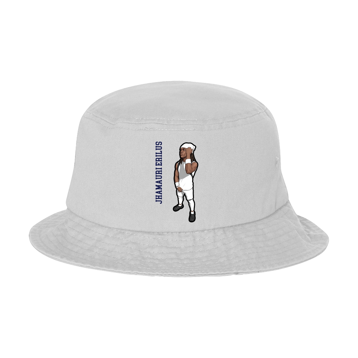 Bucket Cap — Name Vertical in White