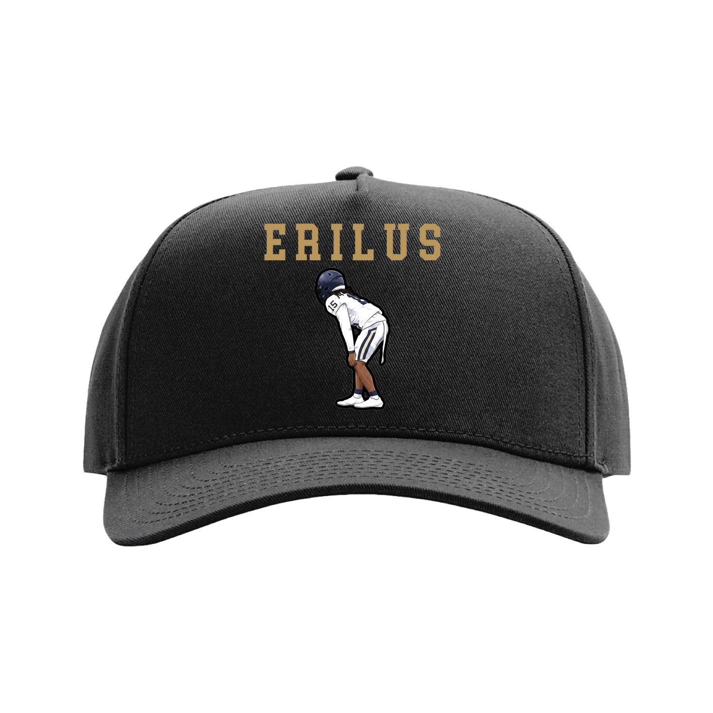 Full Fabric Five-Panel Champ Cap — Shirsey in Black