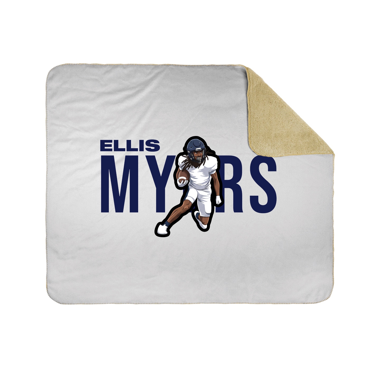 Throw Blanket — Player Name in White