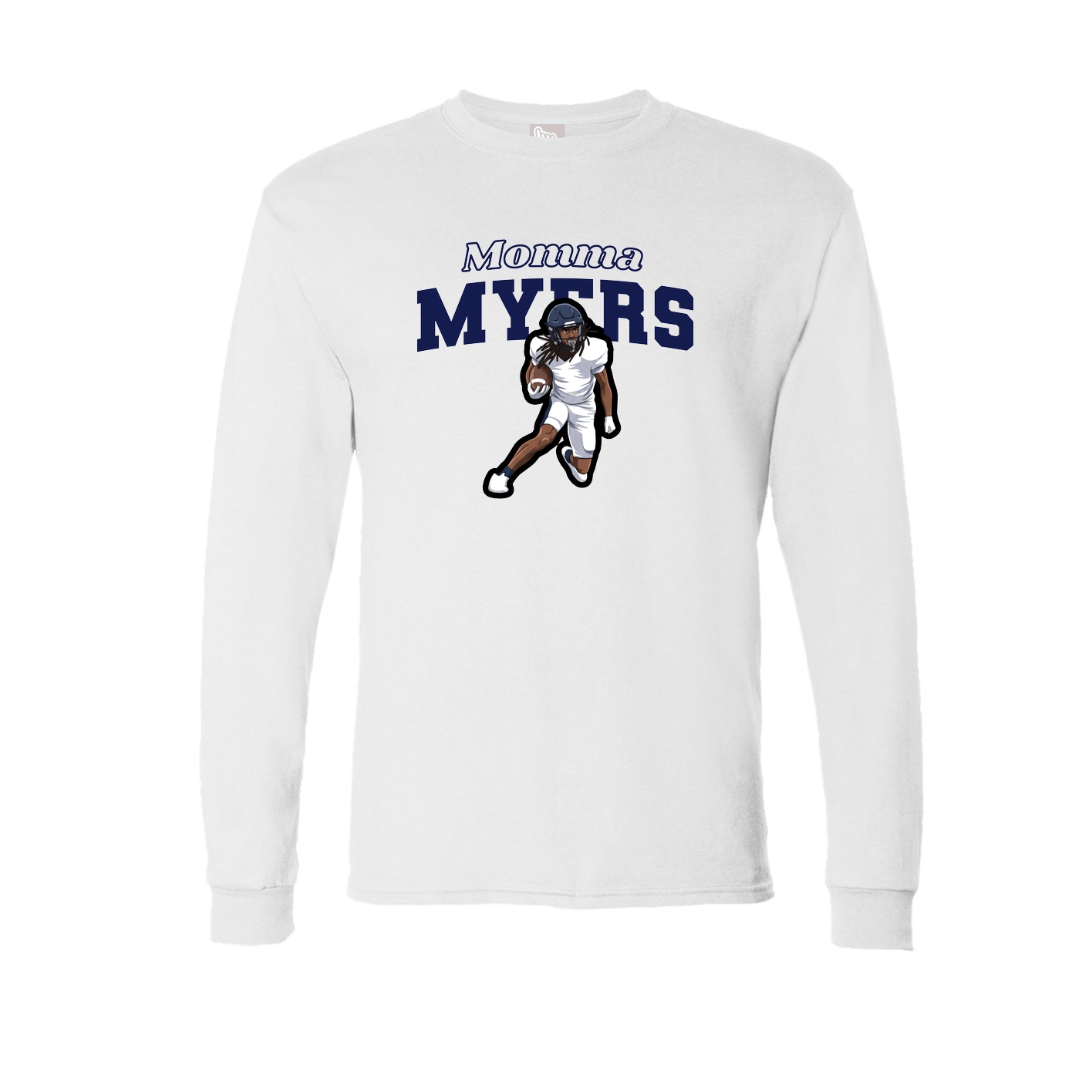 Long Sleeve Tee — Mothers Day Block in White