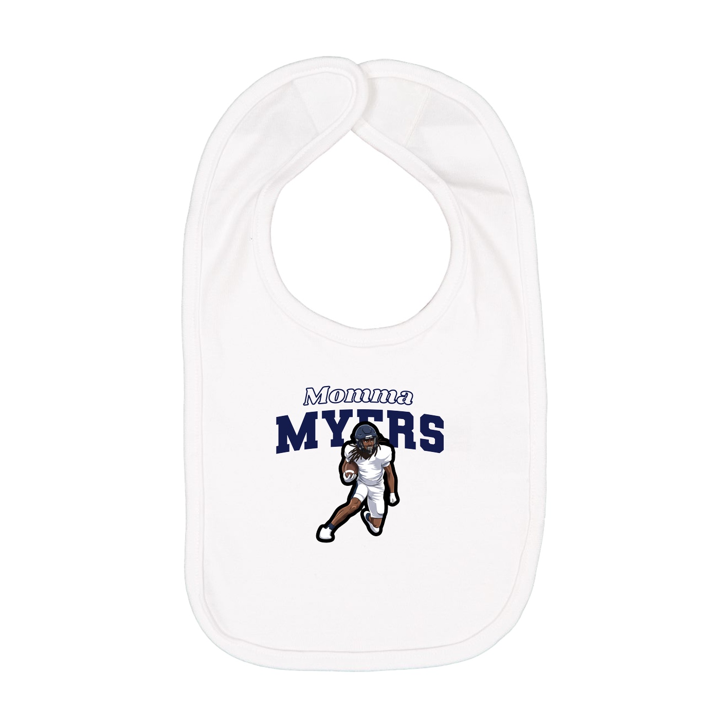 Infant Bib — Mothers Day Block in White