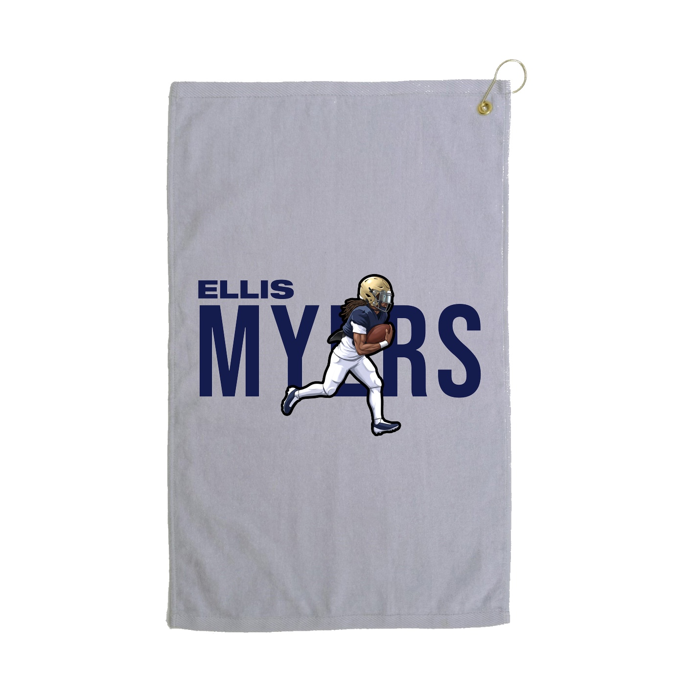 Golf Towel — Player Name in Grey