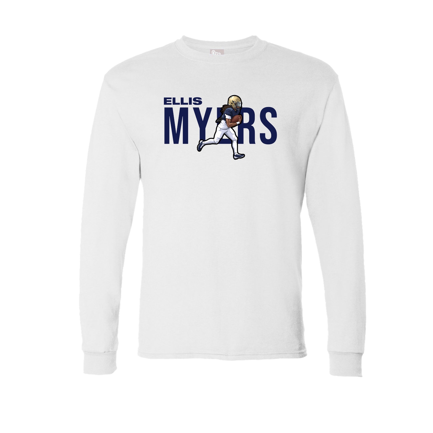 Long Sleeve Tee — Player Name in White