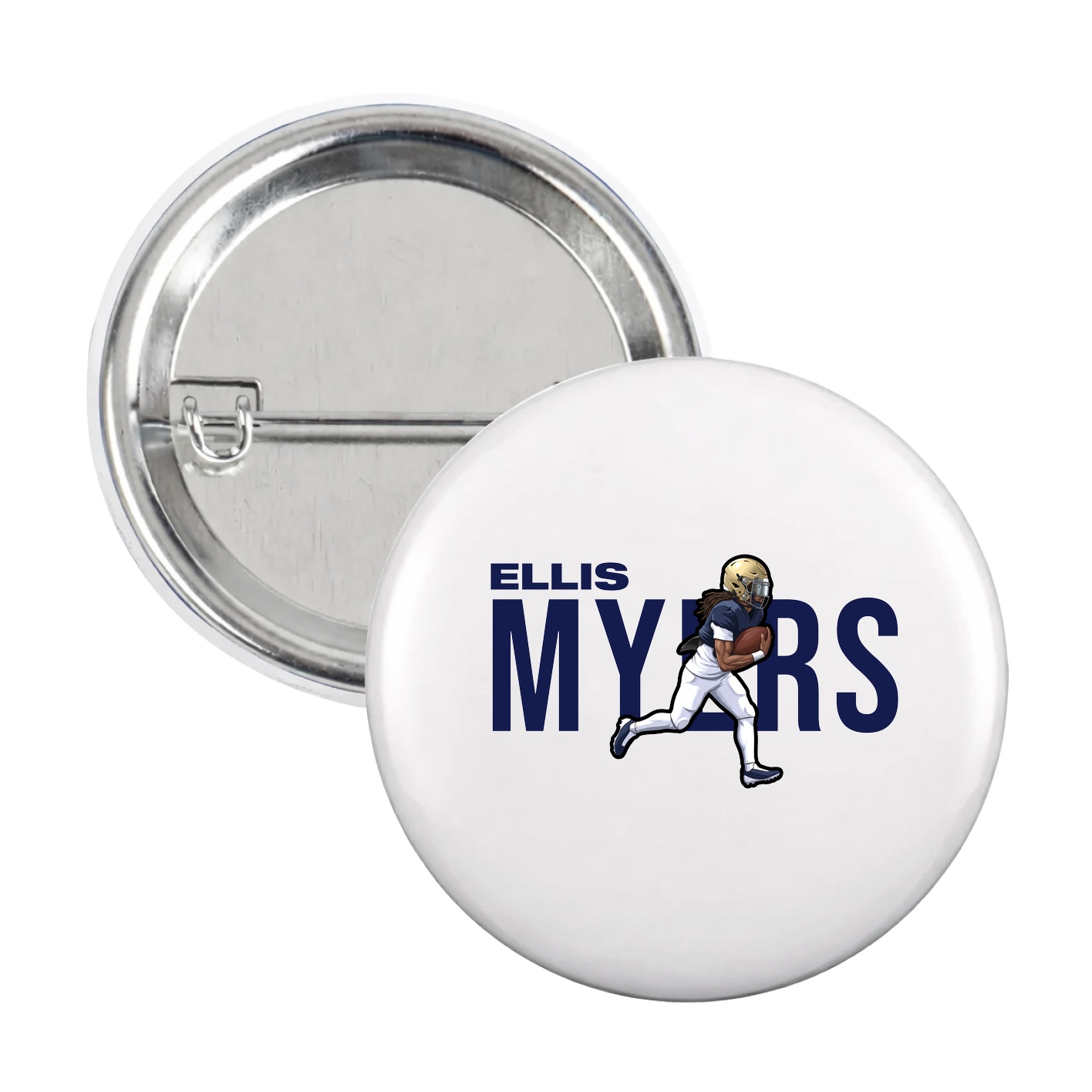 Game Day Button — Player Name in White